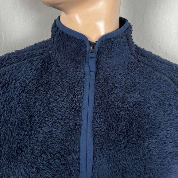 Tommy Bahama Sherpa Full Zip Jacket Size M $168 Sample in Navy/Green - Picture 3 of 11